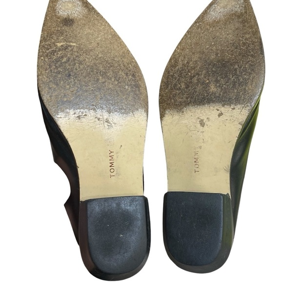VTG y2k Tommy Hilfiger Black Slip On Mules With Logo On Side Size 6 - Picture 8 of 10